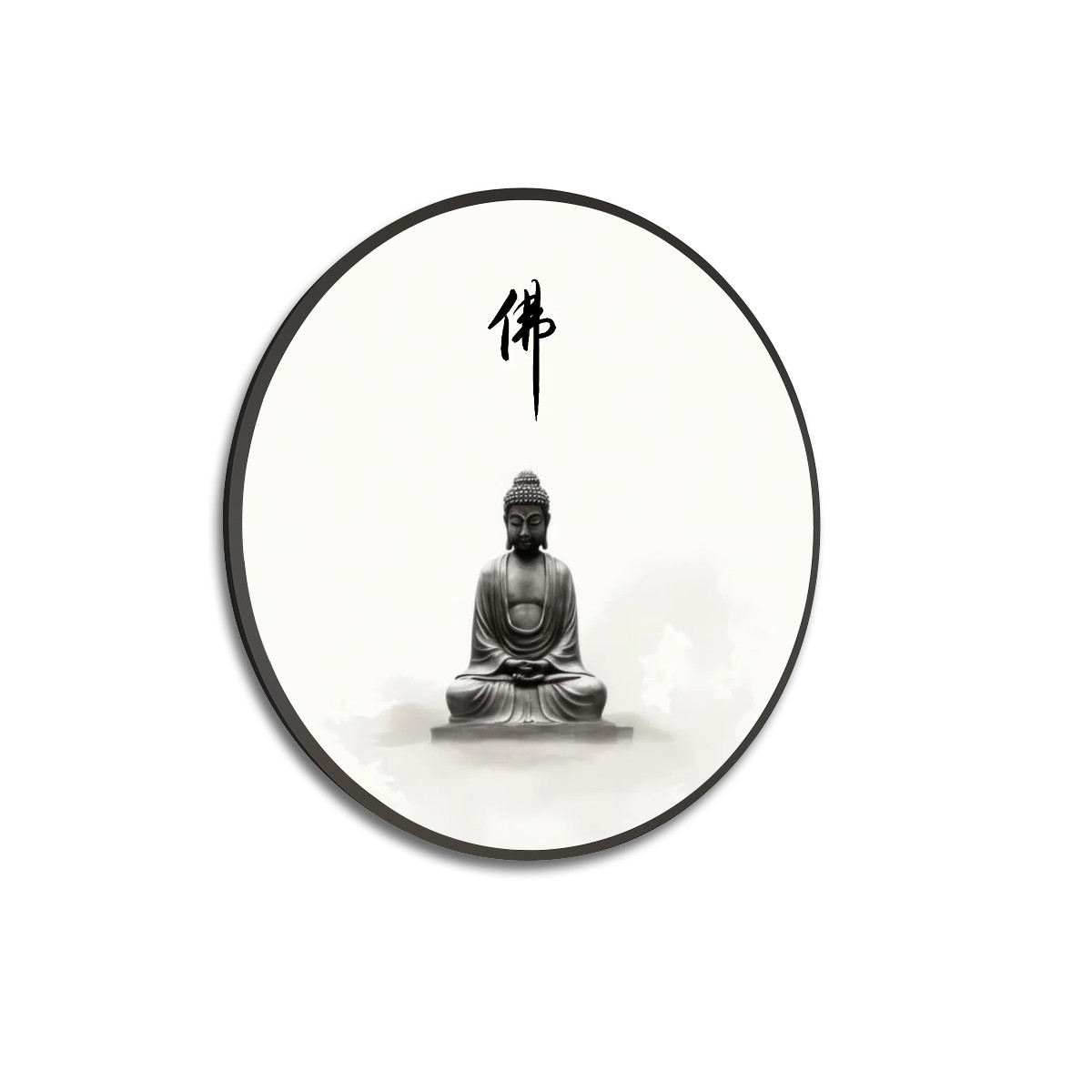 大型圆形框帆布海报 (佛像)