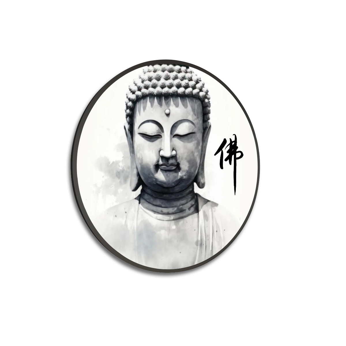 大型圆形框帆布海报 (佛像)